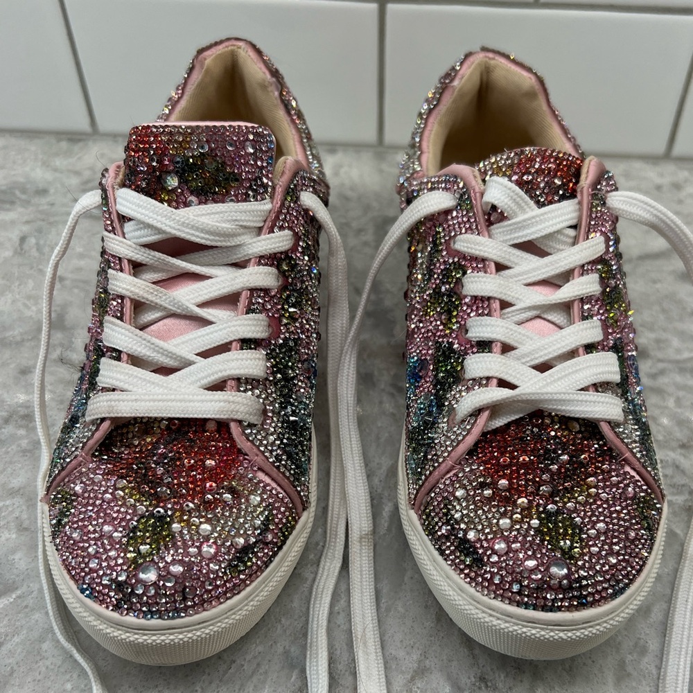 Betsy Johnson rhinestone tennis shoes